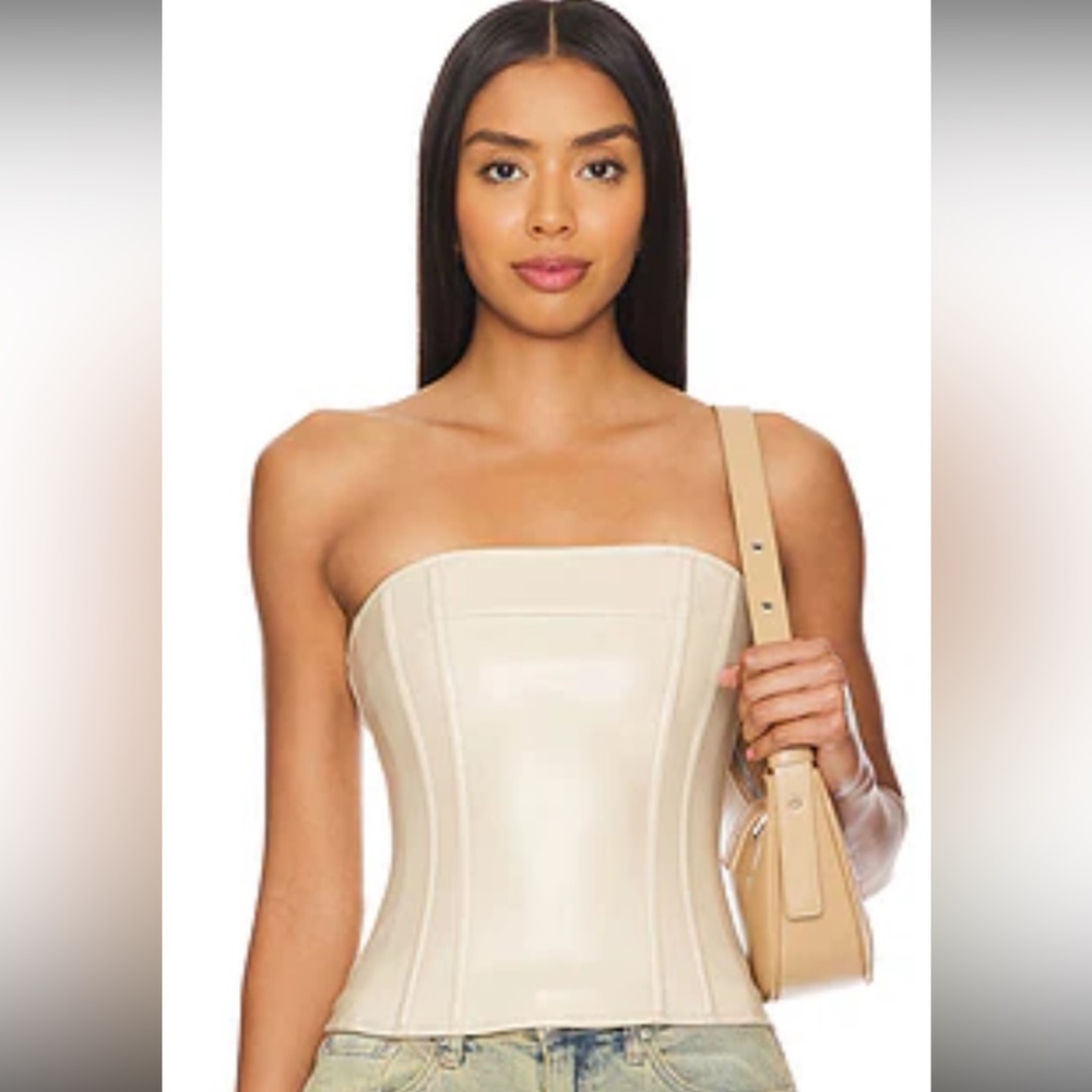 WeWoreWhat Faux Leather Bodice NWT